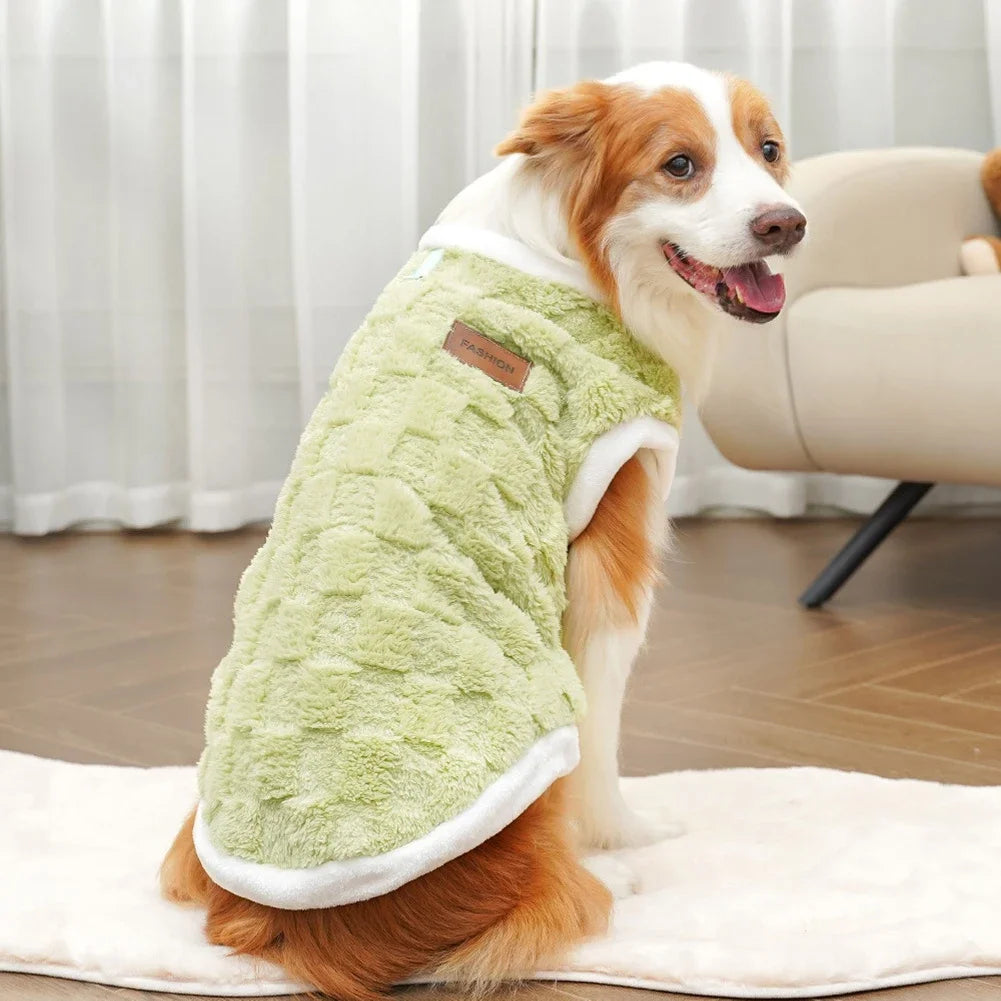 1.5-25kg Flannel Dogs Clothes Winter Warm Sweater Pet Clothing Golden Retriever Dog Coats Sweatshirt Pets Puppy Pullover Vest
